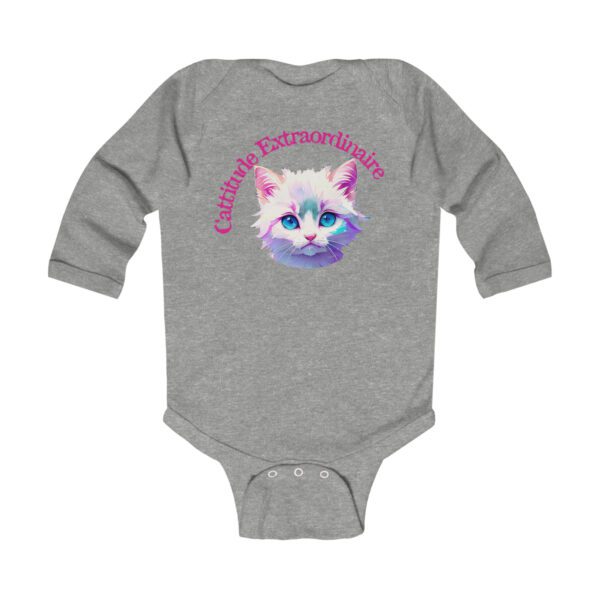 Elegant Ragdoll Serenity: "Cuteness Extraordinaire" Infant Long Sleeve Bodysuit - Image 2