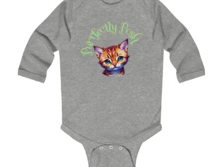 Abyssinian Elegance: “Purrfectly Posh” Infant Long Sleeve Bodysuit