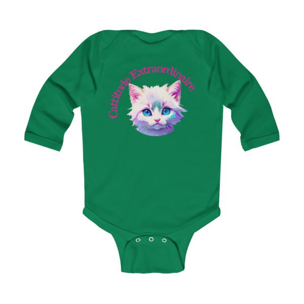 Elegant Ragdoll Serenity: "Cuteness Extraordinaire" Infant Long Sleeve Bodysuit - Image 3