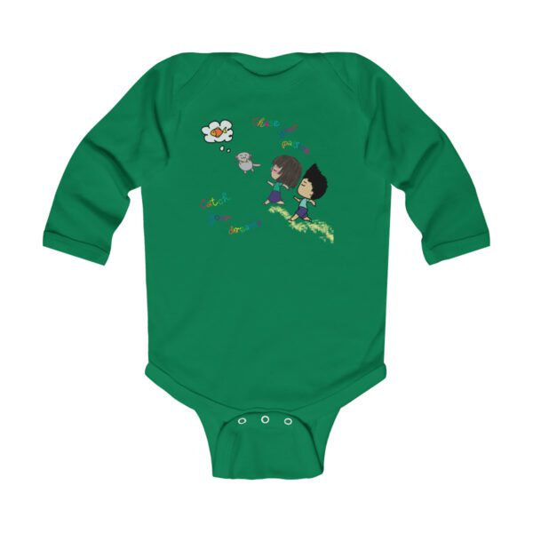 "Chase Your Passion, Catch Your Dreams" Infant Long Sleeve Bodysuit - Image 4