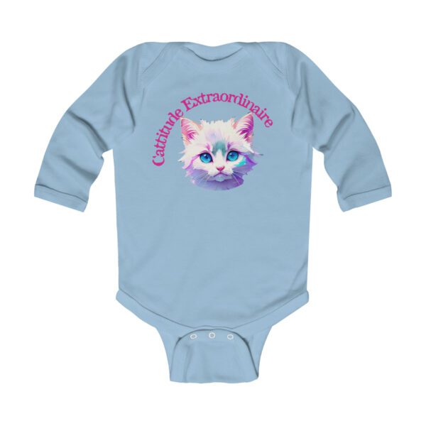 Elegant Ragdoll Serenity: "Cuteness Extraordinaire" Infant Long Sleeve Bodysuit - Image 4