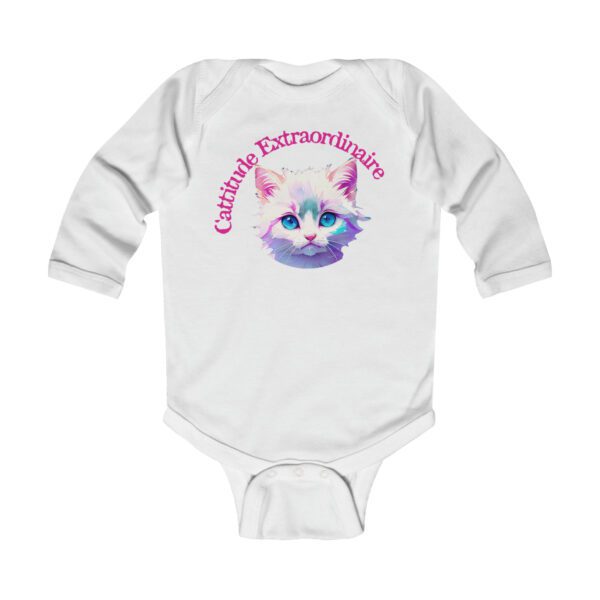 Elegant Ragdoll Serenity: "Cuteness Extraordinaire" Infant Long Sleeve Bodysuit - Image 5