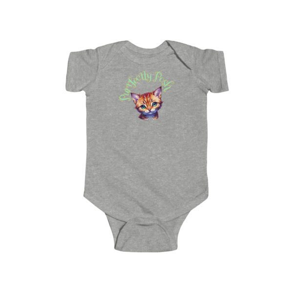 Abyssinian Elegance: “Purrfectly Posh” Infant Bodysuit - Image 2