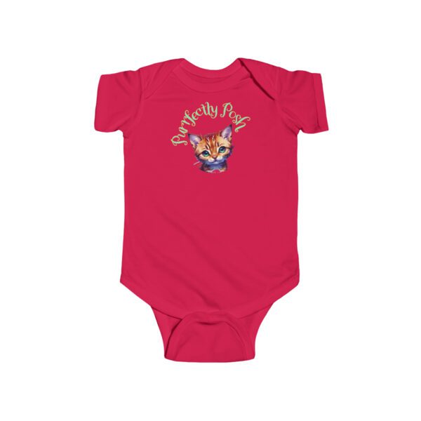 Abyssinian Elegance: “Purrfectly Posh” Infant Bodysuit - Image 5