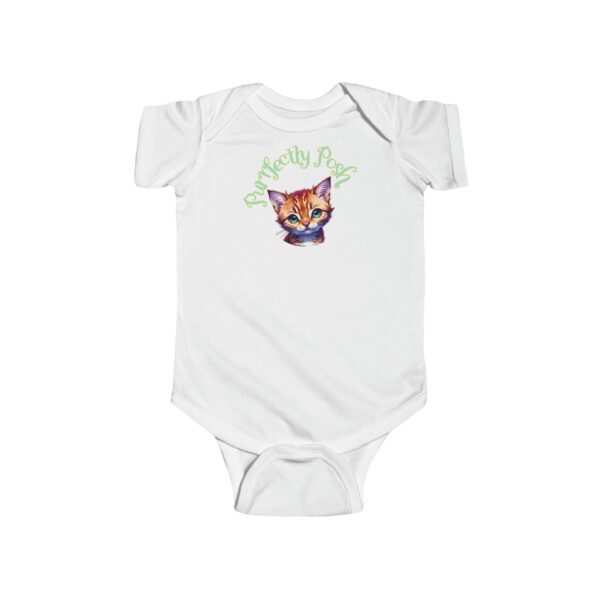 Abyssinian Elegance: “Purrfectly Posh” Infant Bodysuit - Image 6