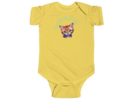 Abyssinian Elegance: “Purrfectly Posh” Infant Bodysuit