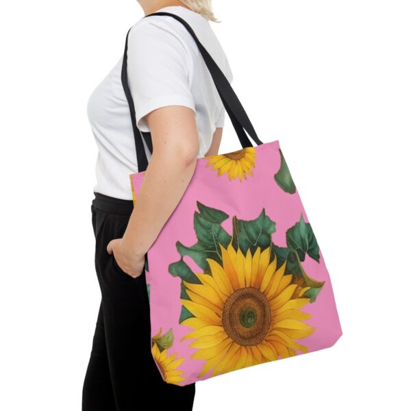 Sunflower Print Tote Bag - Image 6