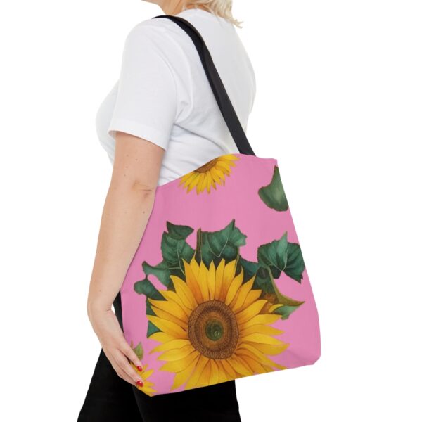 Sunflower Print Tote Bag - Image 5