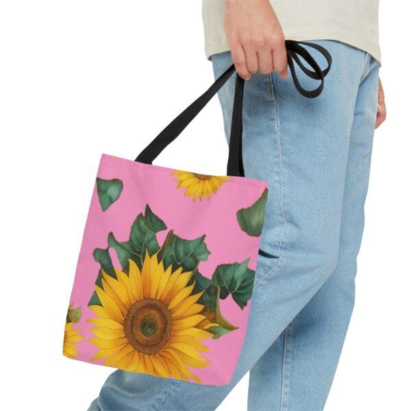 Sunflower Print Tote Bag - Image 7