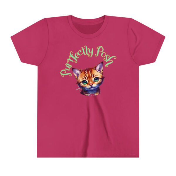 Abyssinian Elegance: “Purrfectly Posh” Children's T-shirt - Image 2