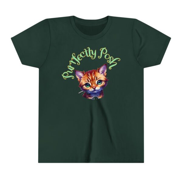 Abyssinian Elegance: “Purrfectly Posh” Children's T-shirt - Image 3