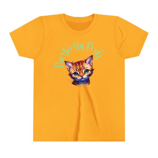 Abyssinian Elegance: “Purrfectly Posh” Children's T-shirt - Image 4