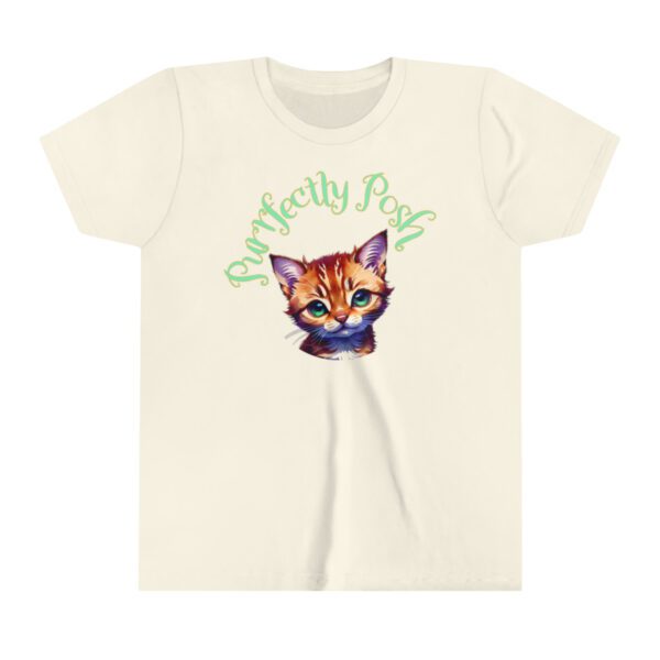 Abyssinian Elegance: “Purrfectly Posh” Children's T-shirt - Image 9