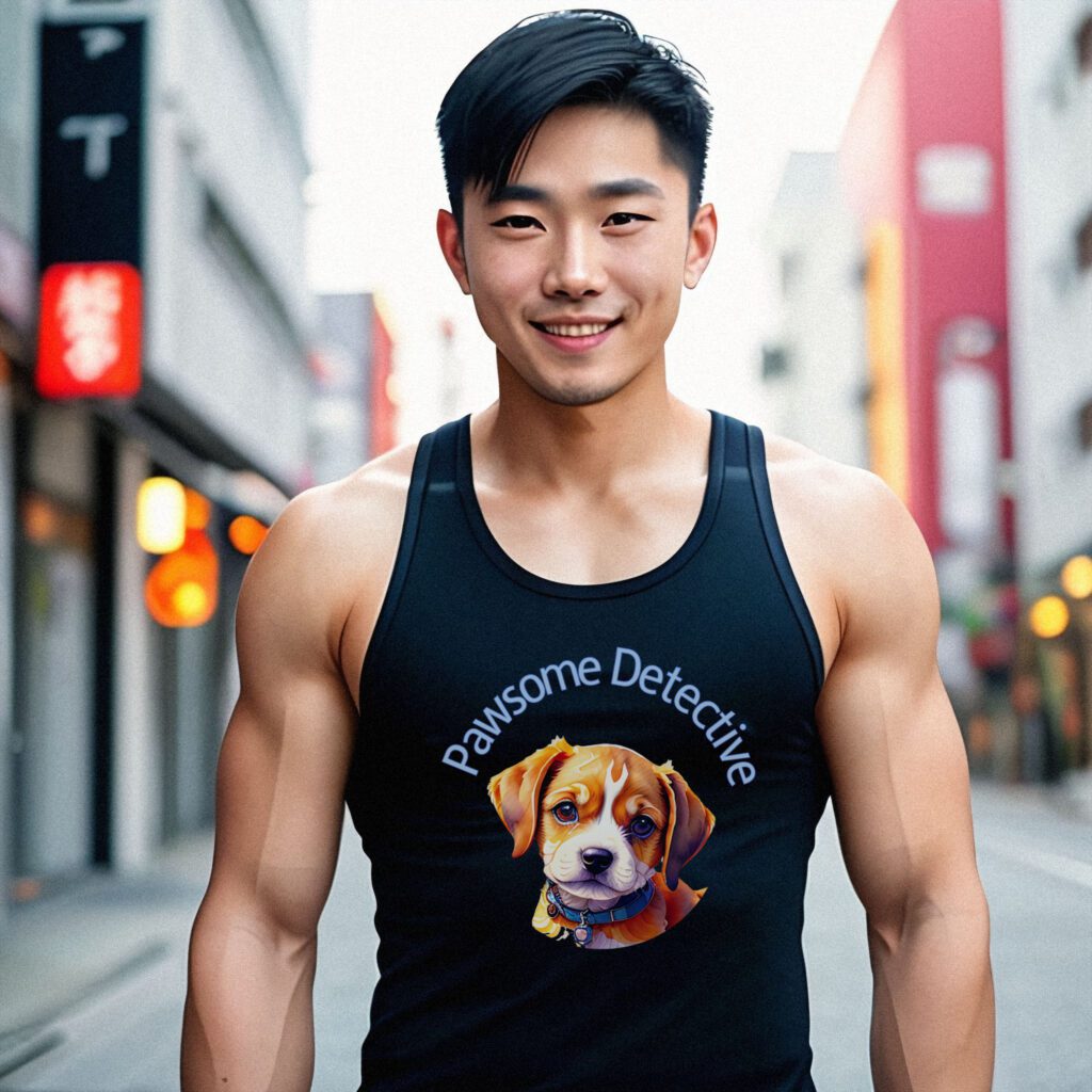 Beagle design men' s tank top