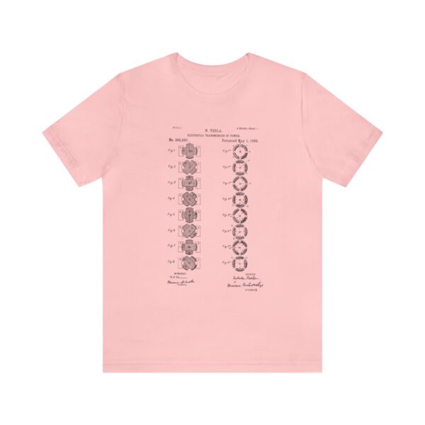 Tesla's Vision: Page 1 of the Polyphase AC Motor Patent Unisex T-shirt - Image 10