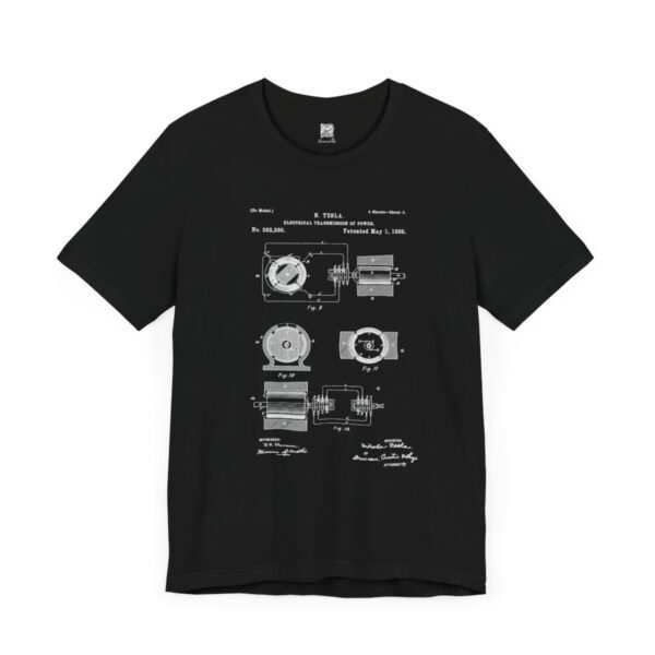 Ingenious Mechanics: Page 2 of Tesla's Polyphase AC Motor Patent Men's T-shirt - Image 2