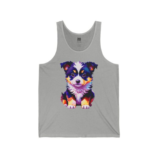 Adorable Border Collie Puppy Men's Tank - Image 2