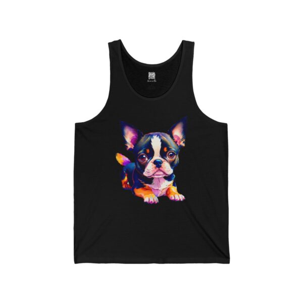 Adorable Boston Terrier Puppy Men's Tank - Image 3