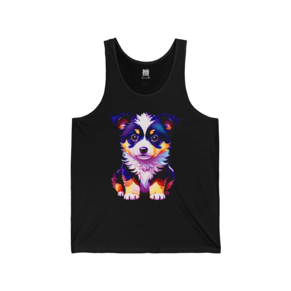 Adorable Border Collie Puppy Men's Tank - Image 4