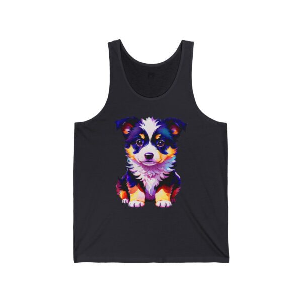 Adorable Border Collie Puppy Men's Tank - Image 3