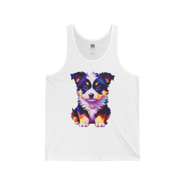 Adorable Border Collie Puppy Men's Tank - Image 9