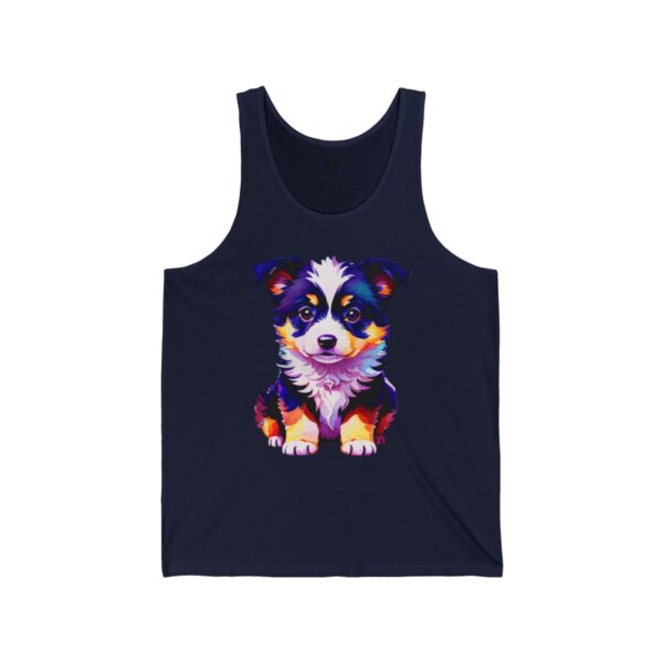 Adorable Border Collie Puppy Men's Tank - Image 7