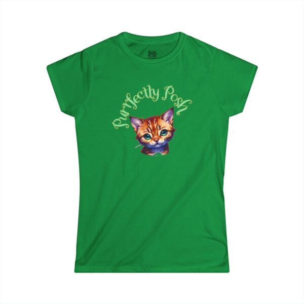 Abyssinian Elegance: "Purrfectly Posh" Women's Semi-fitted T-shirt - Image 7