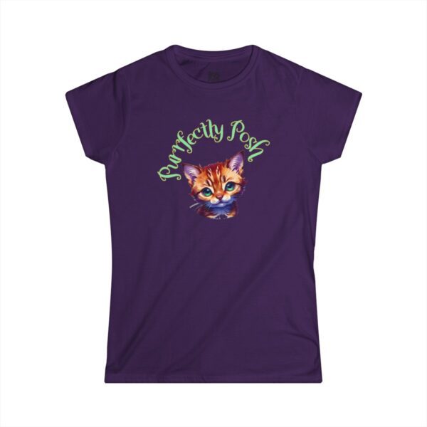 Abyssinian Elegance: "Purrfectly Posh" Women's Semi-fitted T-shirt - Image 13