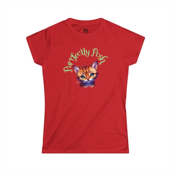 Abyssinian Elegance: "Purrfectly Posh" Women's Semi-fitted T-shirt - Image 19