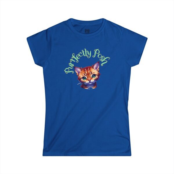 Abyssinian Elegance: "Purrfectly Posh" Women's Semi-fitted T-shirt - Image 10