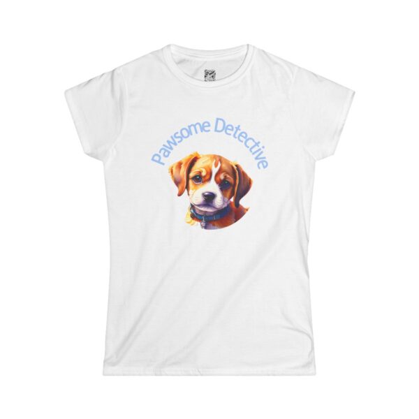 Beagle On The Case: "Pawsome Detective" Women's Semi-fitted T-shirt - Image 3