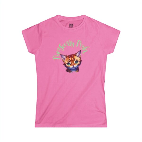 Abyssinian Elegance: "Purrfectly Posh" Women's Semi-fitted T-shirt - Image 16