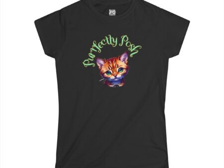 Abyssinian Elegance: "Purrfectly Posh" Women's Semi-fitted T-shirt