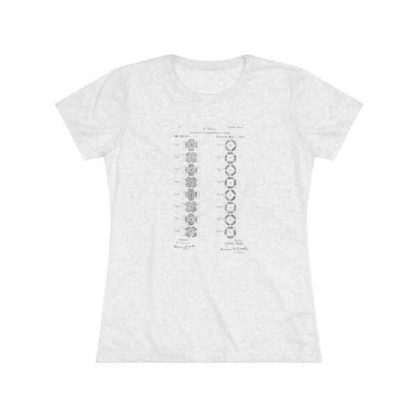 Tesla's Vision: Page 1 of the Polyphase AC Motor Patent Women's Triblend T-shirt - Image 5