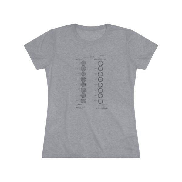 Tesla's Vision: Page 1 of the Polyphase AC Motor Patent Women's Triblend T-shirt - Image 12