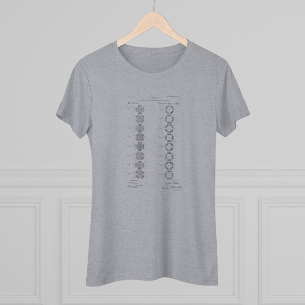 Tesla's Vision: Page 1 of the Polyphase AC Motor Patent Women's Triblend T-shirt - Image 13