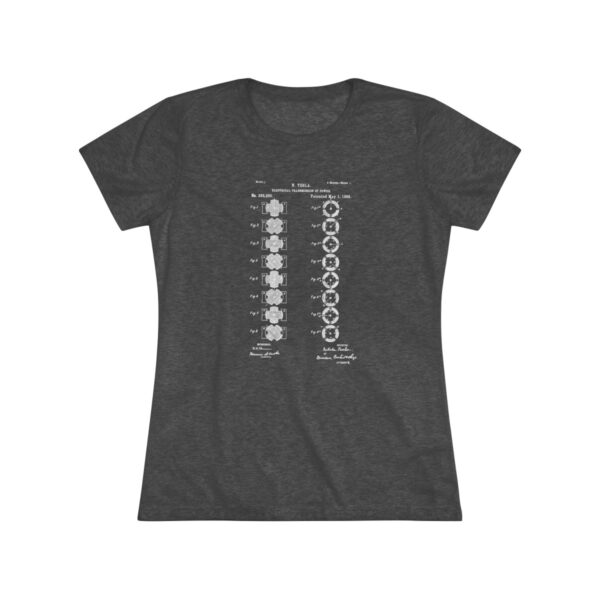 Tesla's Vision: Page 1 of the Polyphase AC Motor Patent Women's Triblend T-shirt