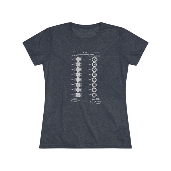 Tesla's Vision: Page 1 of the Polyphase AC Motor Patent Women's Triblend T-shirt - Image 10